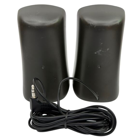 Logitech 2.0 Stereo Computer Speakers Black with Silver Rings 3.5mm Wired - Picture 4 of 5